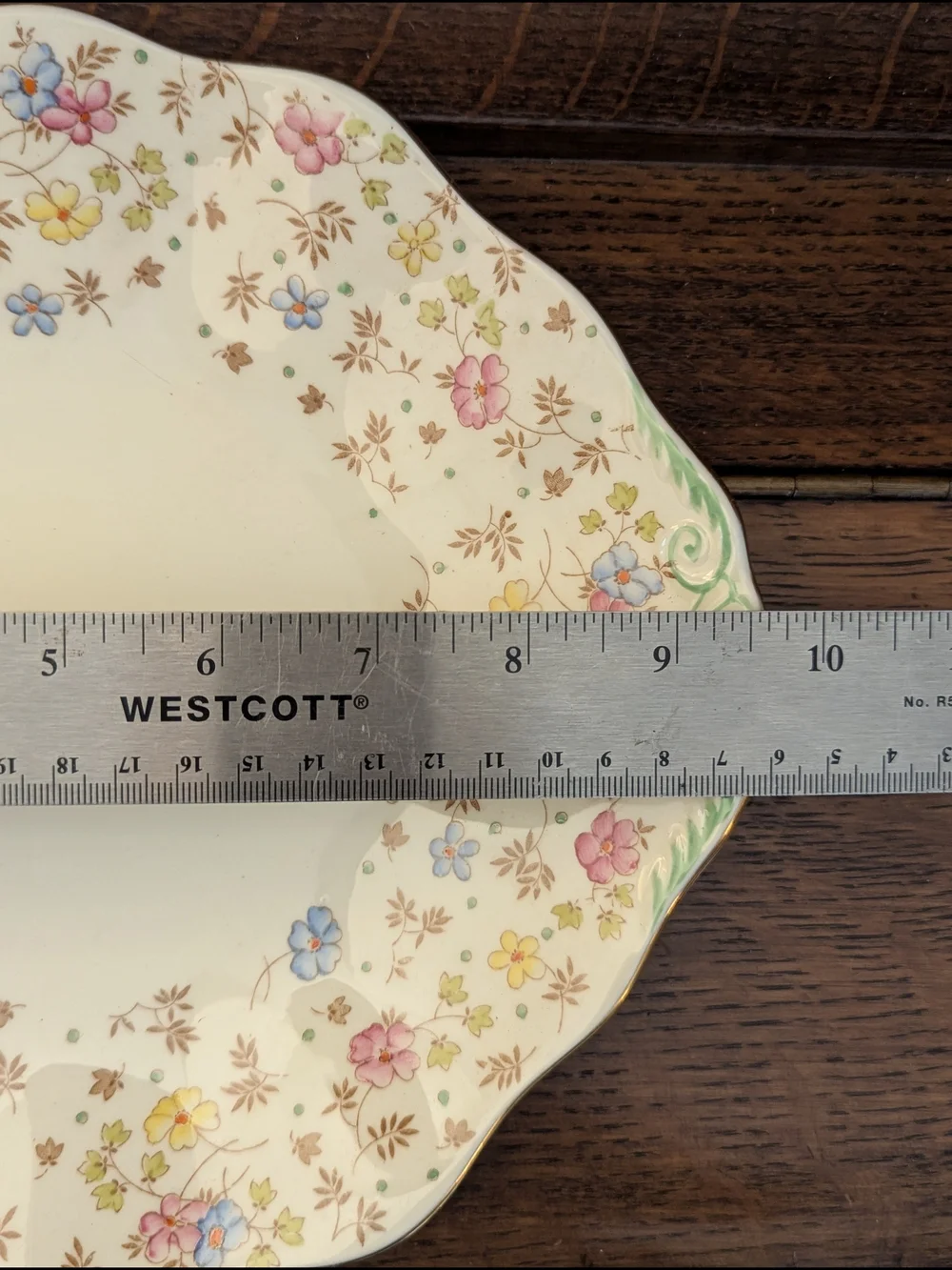 E.B. Foley Bone China English Floral Cake Plate / Serving Platter 9.5